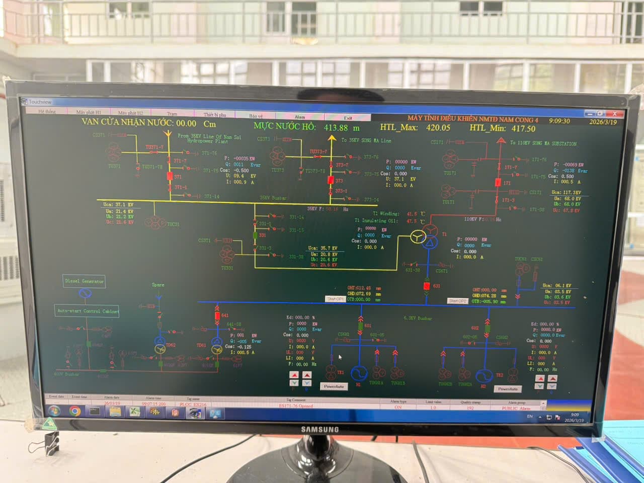 Cung cấp, khôi phục hệ thống DCS, kết nối SCADA TBA 110kV NMTĐ Nậm Công về Trung tâm Điều độ miền Bắc (NSO)