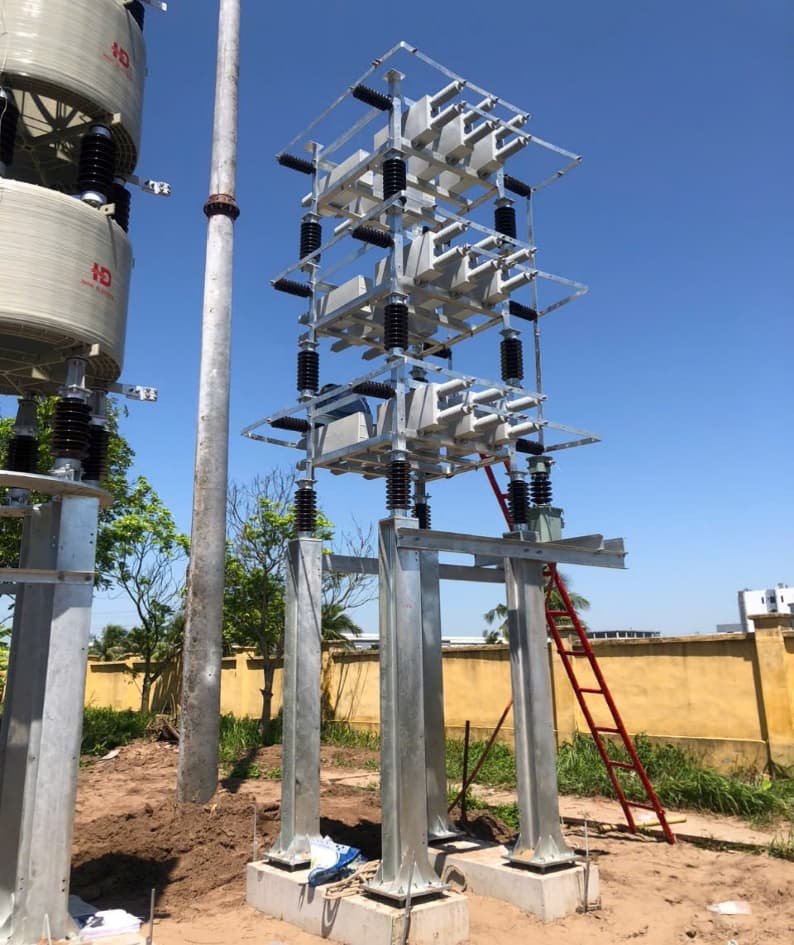 Lắp đặt tụ bù tại thanh cái trung áp các TBA 110kV Nam Sách, TBA 110kV HP96 Đồ Sơn, TBA 110kV Việt Ý, TP Hải Phòng